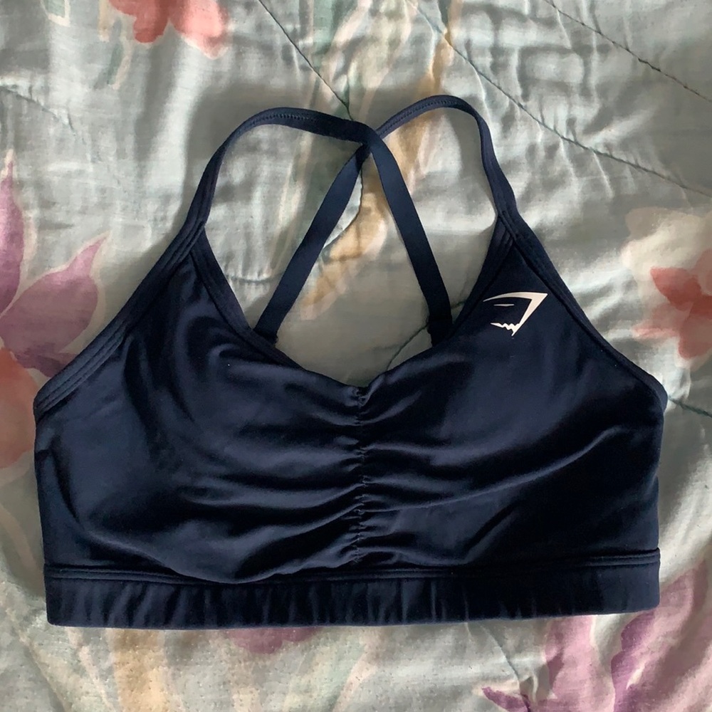 Gymshark Navy Blue Cross-Back Sports Bra